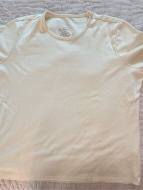 L.L.Bean Classic Crewneck Tee in Ivory
